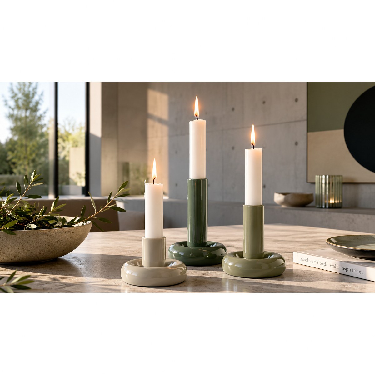 Philippi Copenhagen Enamelled Aluminium Candle Holders, Set of 3 – image 6
