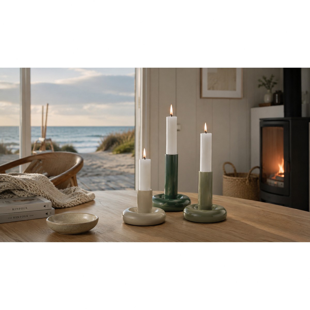 Philippi Copenhagen Enamelled Aluminium Candle Holders, Set of 3 – image 4