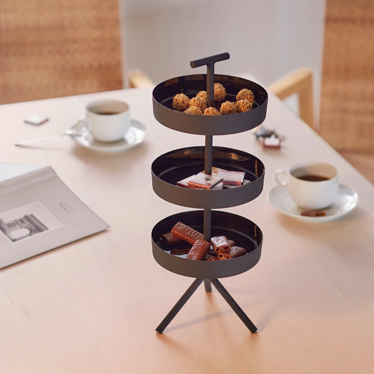 Philippi Felix Mini Two-Tier Cake Stand – Black – image 3