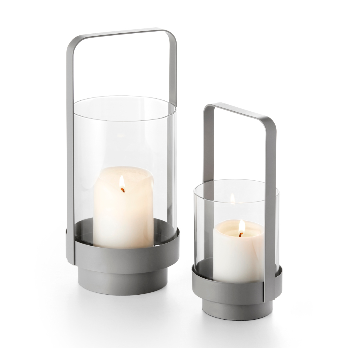 Philippi Home Large Steel & Glass Lantern 28cm – Grey – image 2