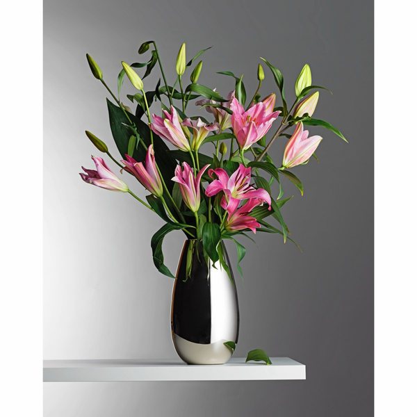 Philippi Anais Large Mirror-Polished Stainless Steel Vase