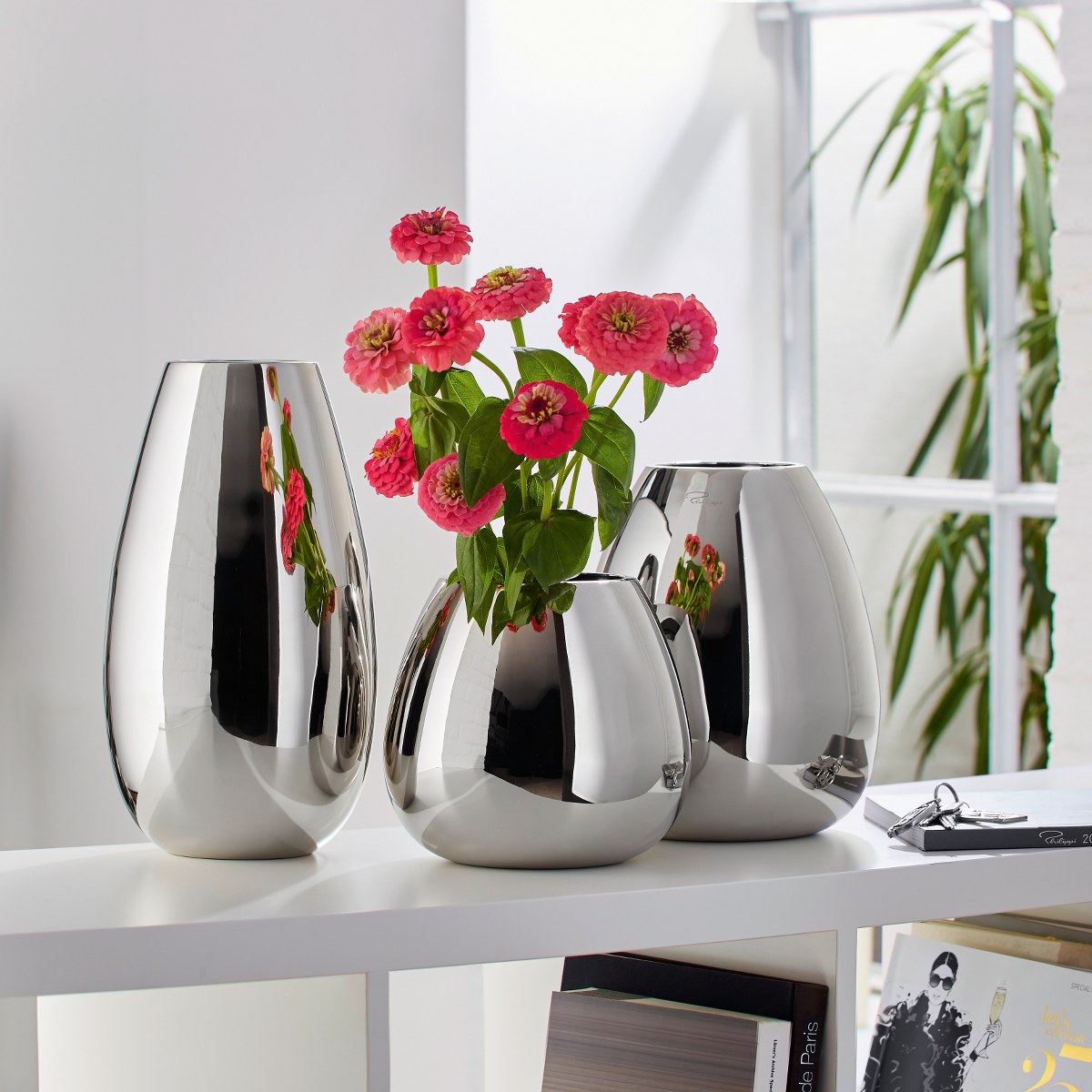 Philippi Anais Large Mirror-Polished Stainless Steel Vase – image 4