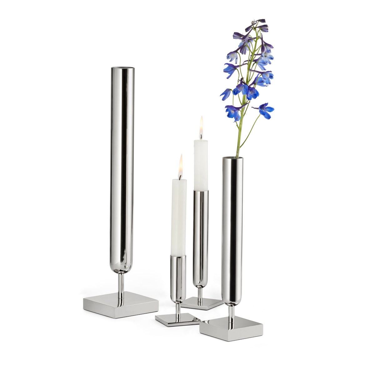 Philippi Lambda Small Mirror-Polished Vase & Candlestick 28cm – image 2
