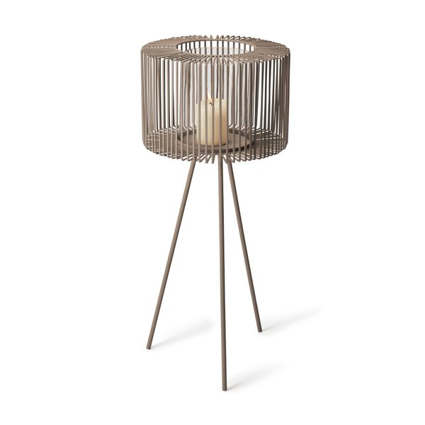 Philippi Oslo Tall Lantern on Stand 71cm – Grey
