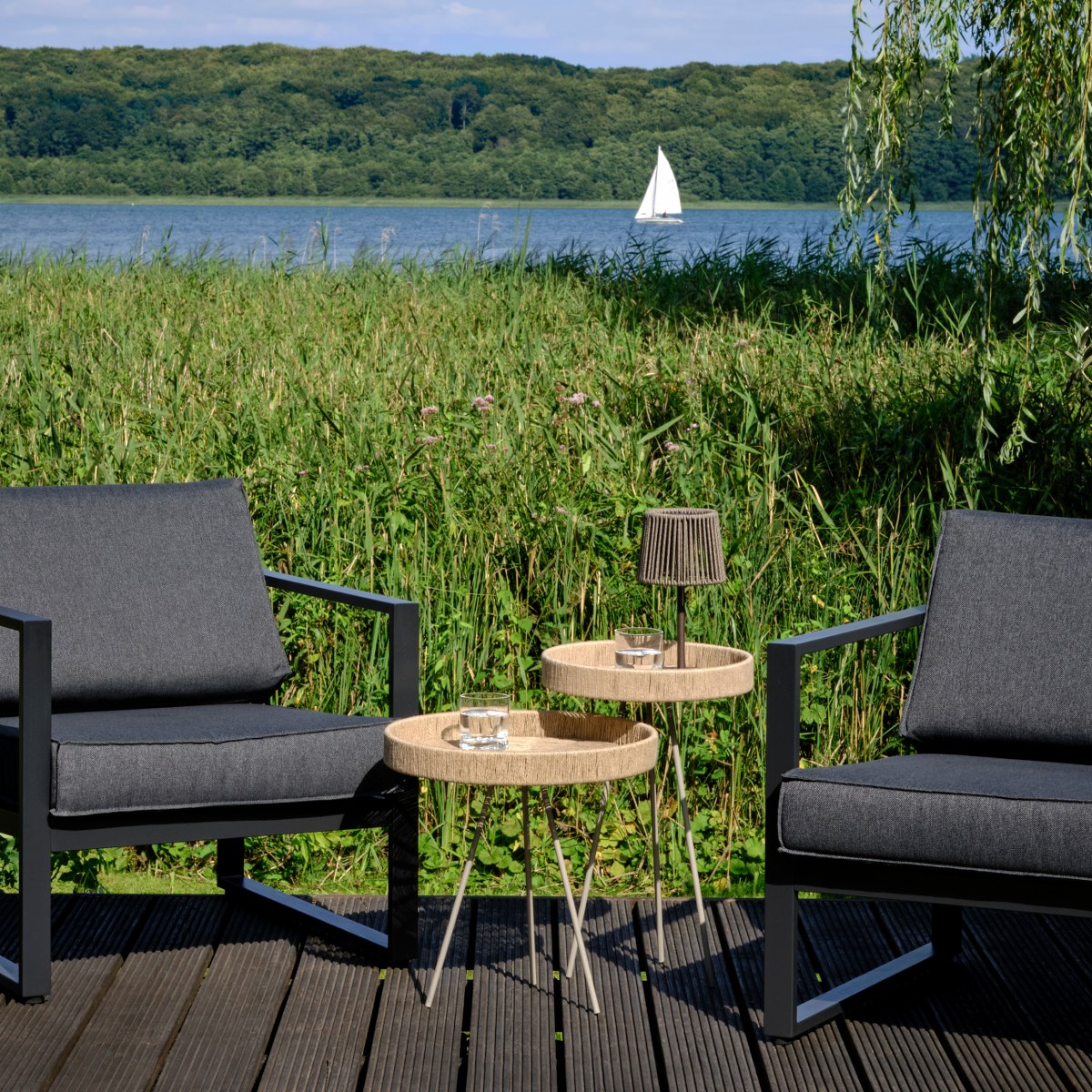 Philippi Tahiti Low Steel & Jute Side Table – image 3