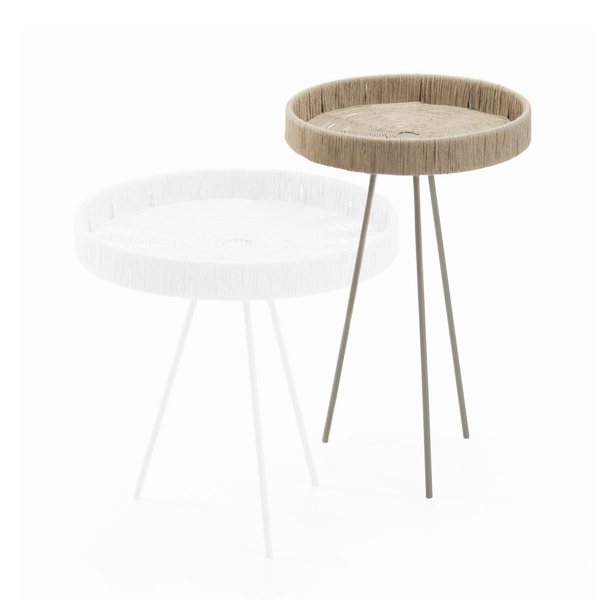 Philippi Tahiti Tall Steel & Jute Side Table