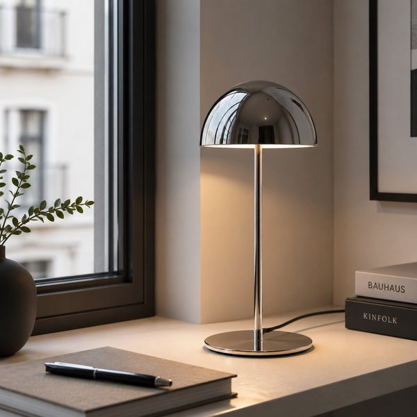 Philippi Helen Bauhaus Stainless Steel Table Lamp