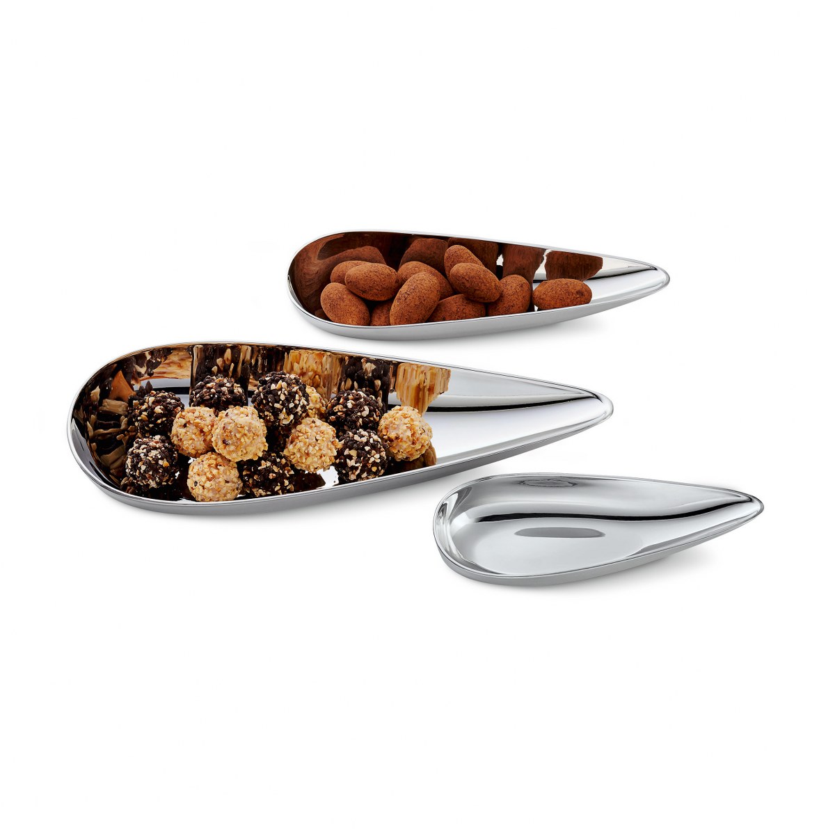Philippi Blob Mirror-Polished Teardrop Snack Bowls, Set of 3 – image 5