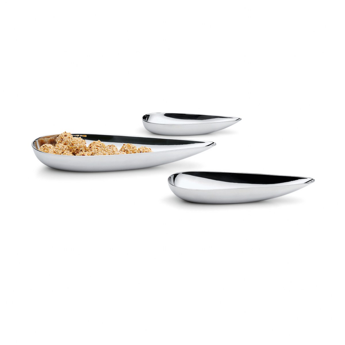Philippi Blob Mirror-Polished Teardrop Snack Bowls, Set of 3 – image 3