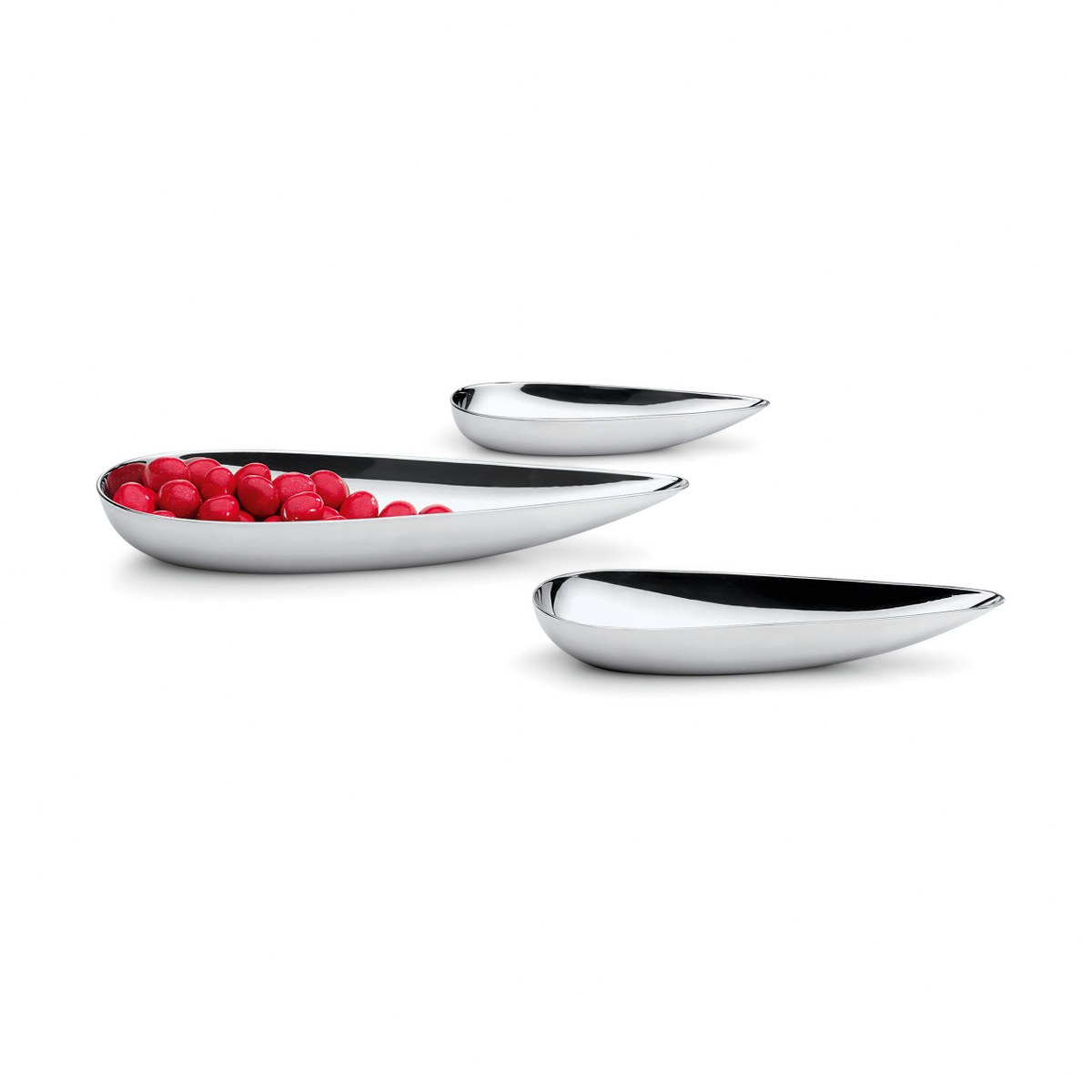 Philippi Blob Mirror-Polished Teardrop Snack Bowls, Set of 3 – image 4