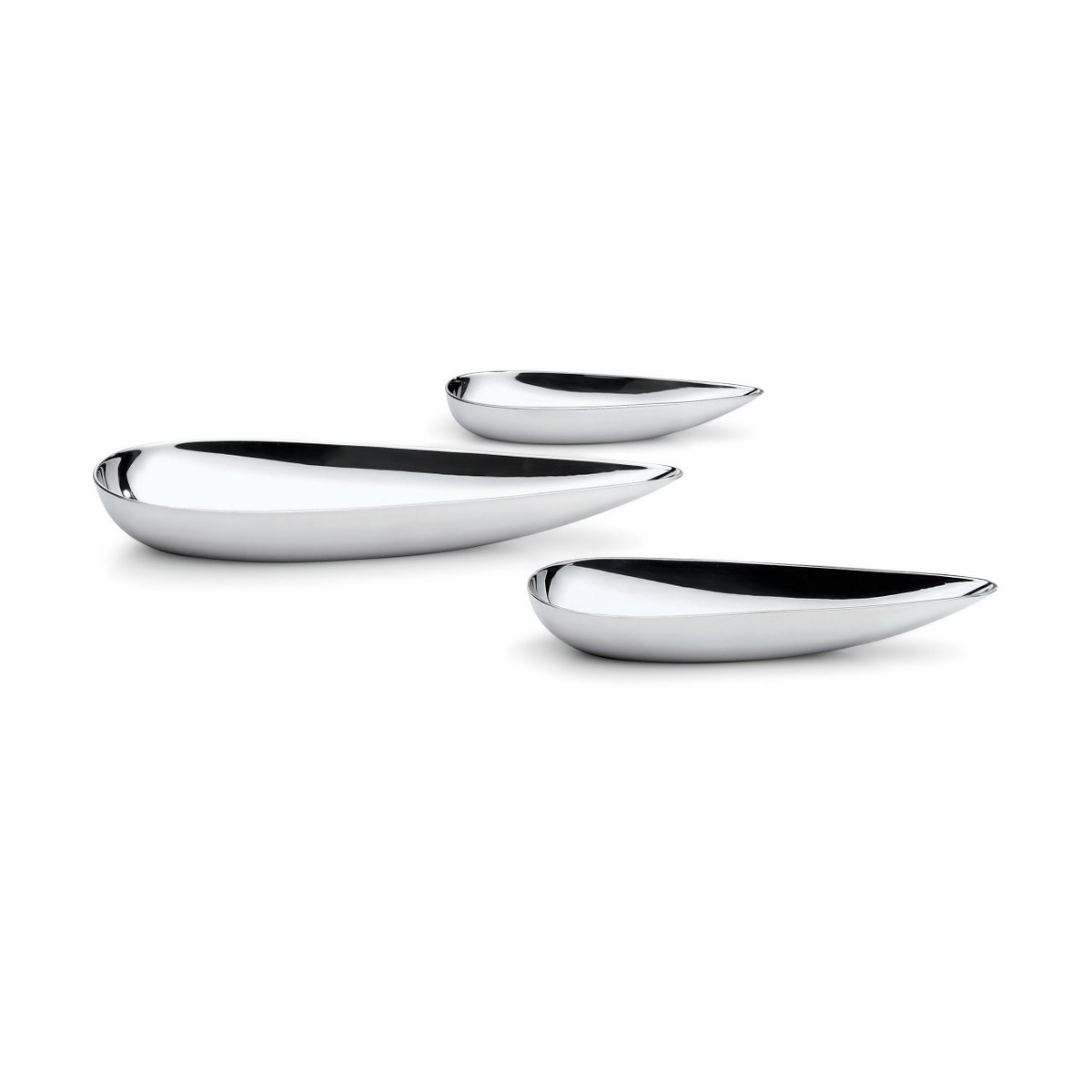 Philippi Blob Mirror-Polished Teardrop Snack Bowls, Set of 3 – image 2