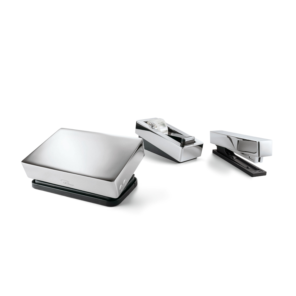 Philippi Executive Desk Stapler – Mirror-Polished Nickel & Matt Black – image 3