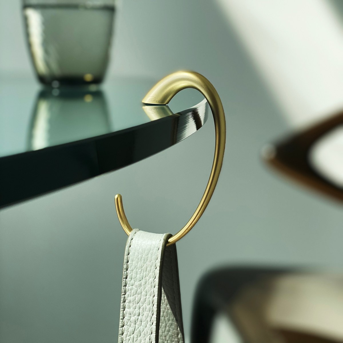 Philippi C Handbag Hook – Matt Gold Table Bag Hanger – image 3