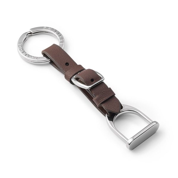 Philippi Derby Leather & Polished Nickel Horseshoe Keyring