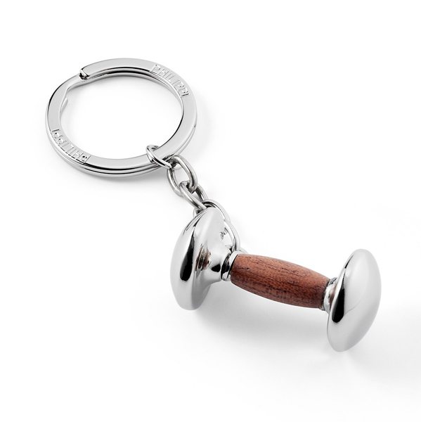 Philippi Studio Dumbbell Keyring – Polished Nickel