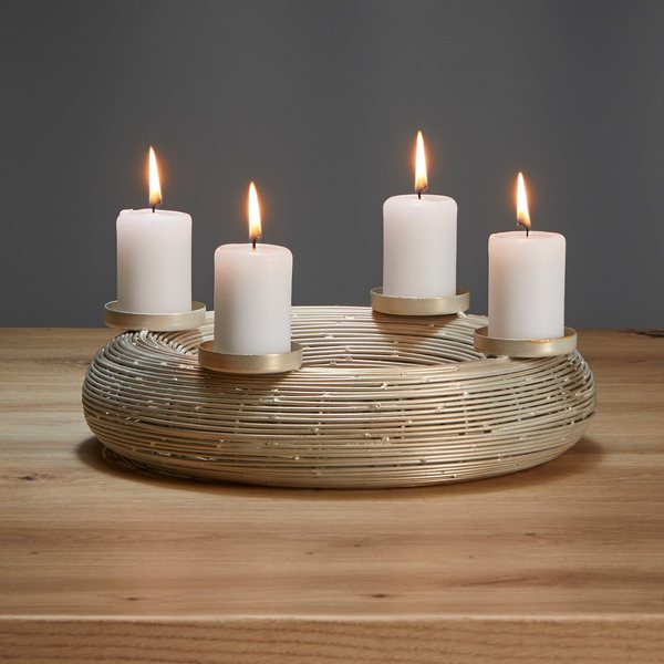 Philippi Gracia Woven Steel Advent Wreath – Small
