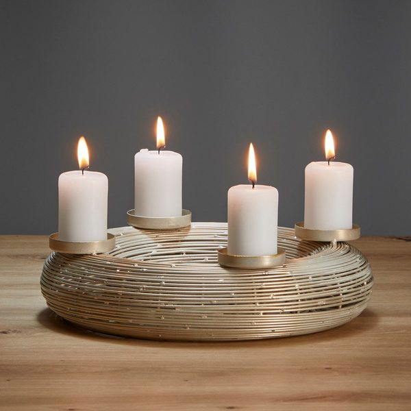 Philippi Gracia Woven Steel Advent Wreath – Large