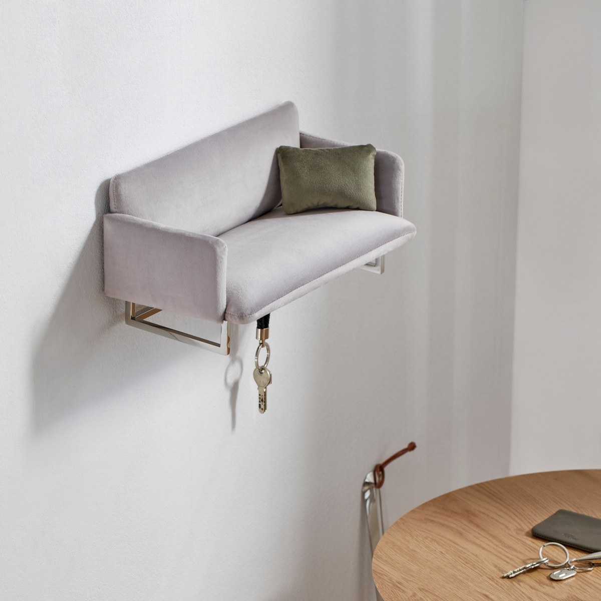 Philippi Couch Velvet Wall-Mounted Key & Pocket Tidy – image 4