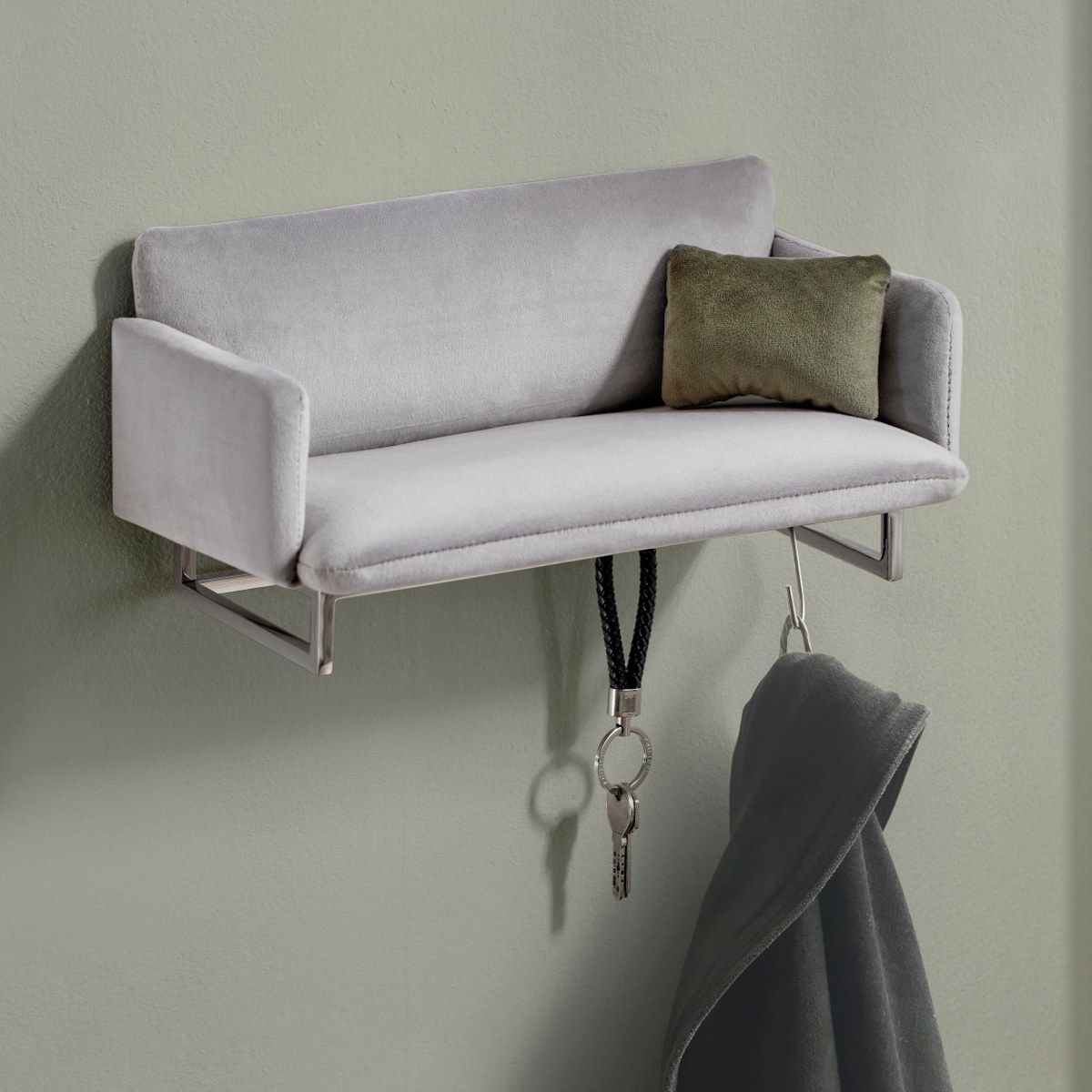 Philippi Couch Velvet Wall-Mounted Key & Pocket Tidy – image 5