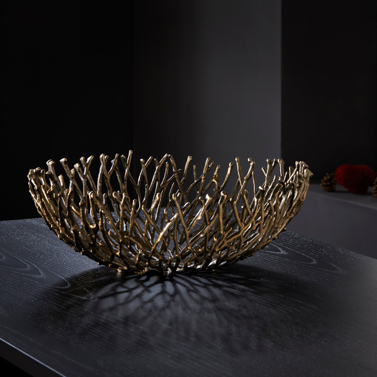 Philippi Coral Antique Brass-Finish Decorative Bowl 48cm – image 2