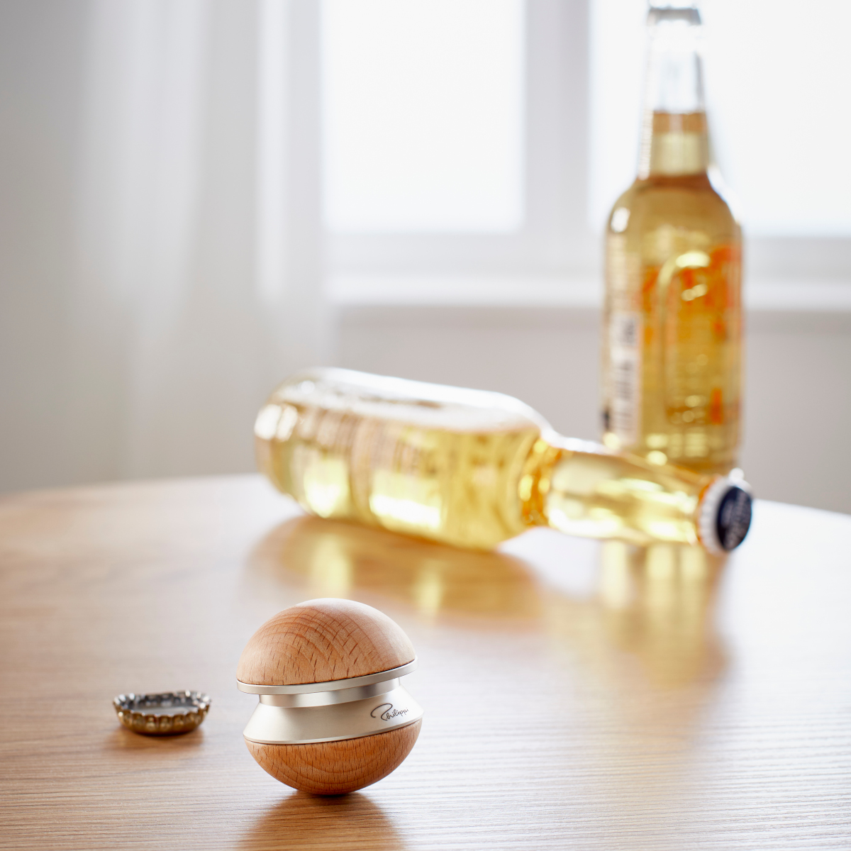 Philippi Boule Beech Wood & Steel Bottle Opener – image 3