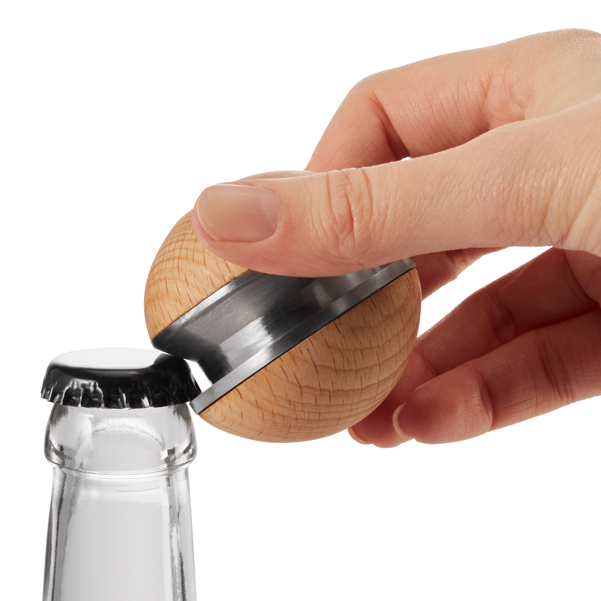 Philippi Boule Beech Wood & Steel Bottle Opener – image 2