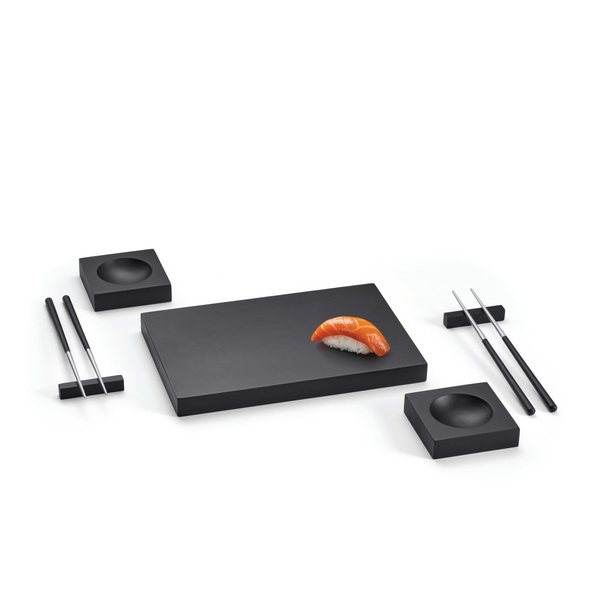 Philippi Noir Wood & Steel Sushi Set for Two