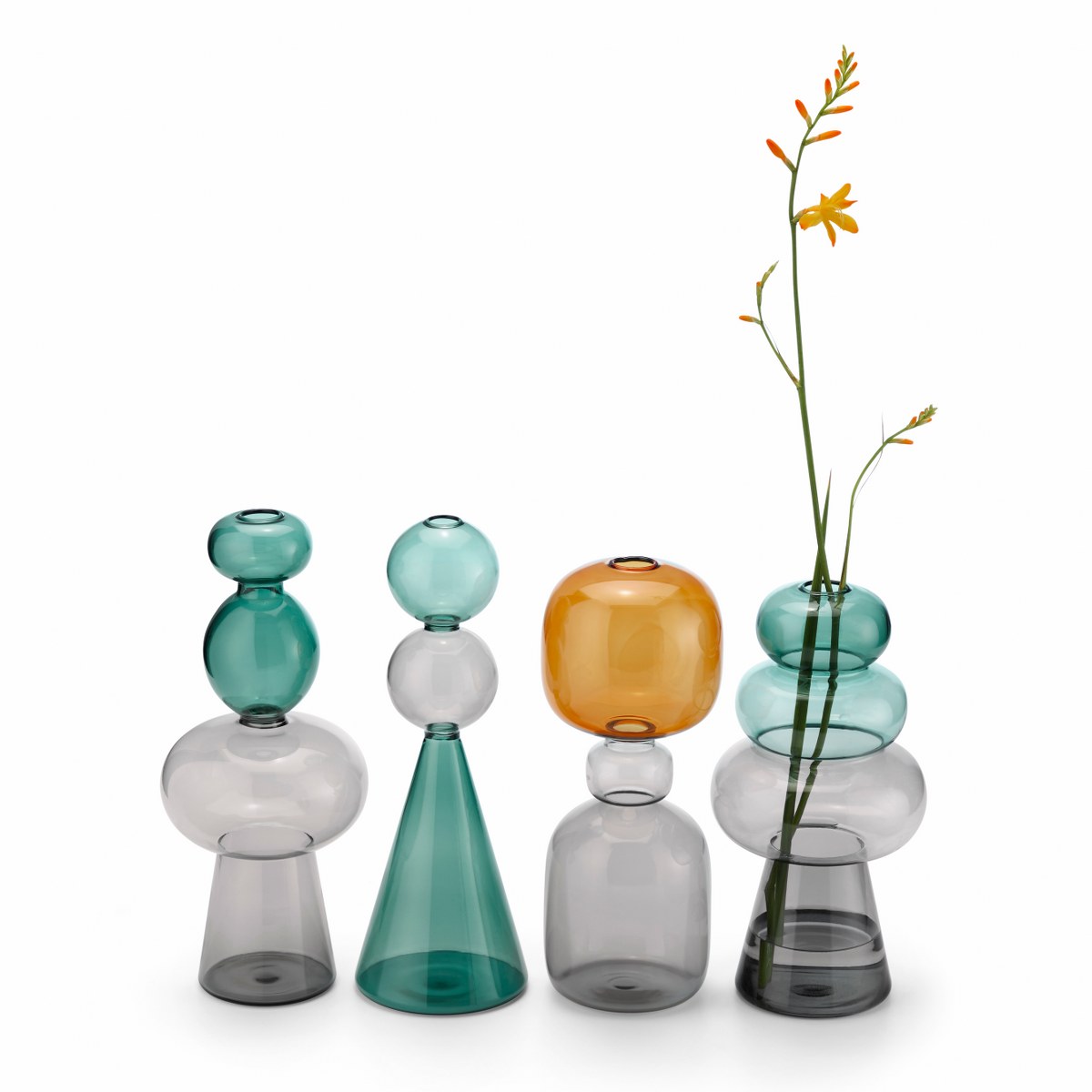 Philippi Curiosa Hourglass-Shaped Borosilicate Glass Vase 25cm – image 2