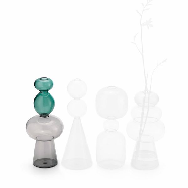 Philippi Curiosa Tower-Shaped Borosilicate Glass Vase 27cm