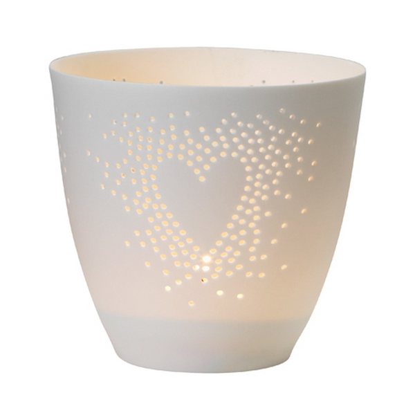 Räder Poetry Heart Porcelain Tealight Holder
