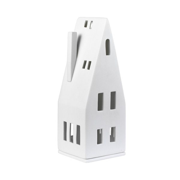 Räder Tall Pitched-Roof Porcelain Tealight House 20cm