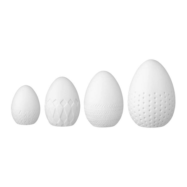 Räder Embossed Porcelain Decorative Eggs, Set of 4