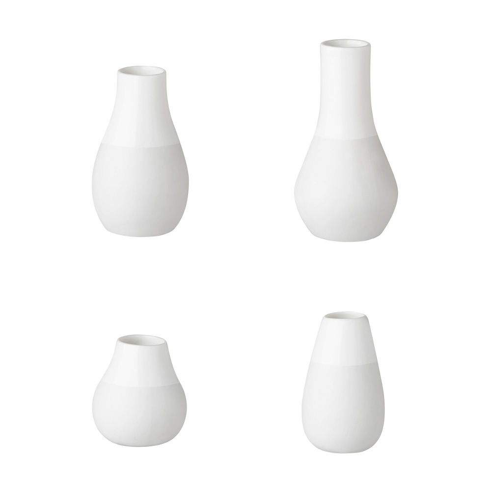 Räder Mini Porcelain Vases, Set of 4 – White (4.5–8cm) – image 3