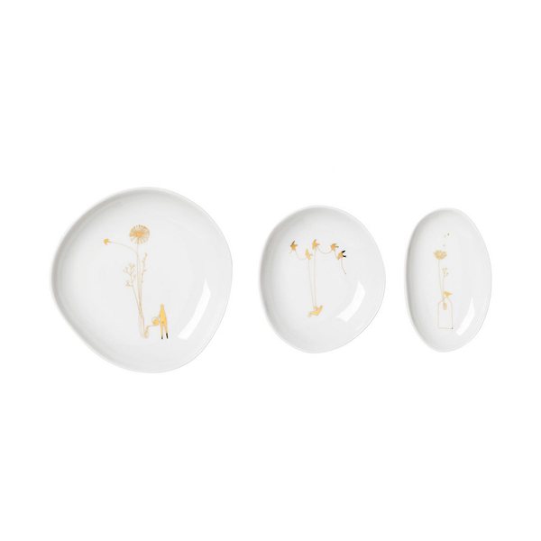 Räder Wonderland Dandelion Porcelain Trinket Dishes, Set of 3
