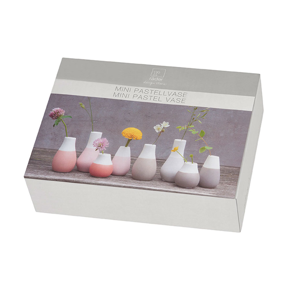 Räder Mini Porcelain Vases, Set of 4 – Soft Red (4.5–8cm) – image 2