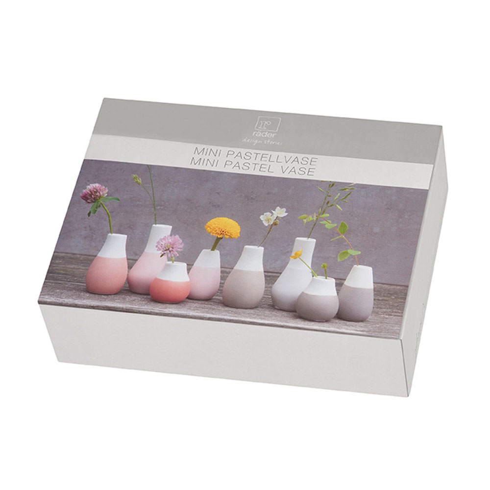 Räder Mini Porcelain Vases, Set of 4 – Soft Grey (4.5–8cm) – image 4