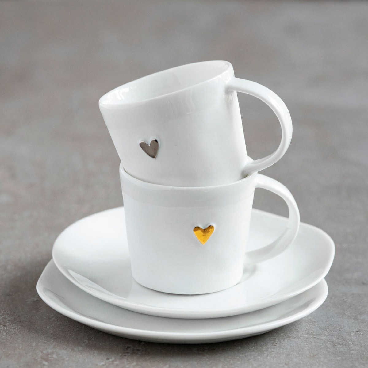 Räder Porcelain Espresso Cup & Saucer with Gold Heart – image 3
