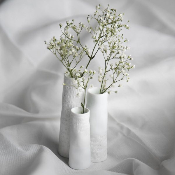 Räder Room Poetry Mini Porcelain Vases, Set of 3