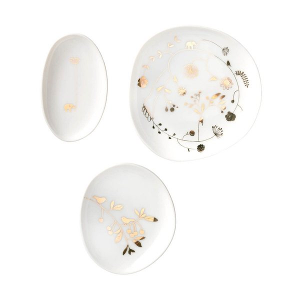 Räder Wonderland Garden Porcelain Plates, Set of 3