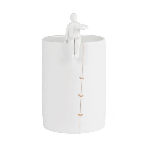 Räder Porcelain Vase with Gardener on the Rim