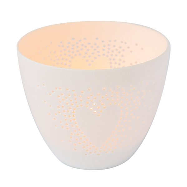 Räder Poetry Light Heart Porcelain Tealight Holder – Small