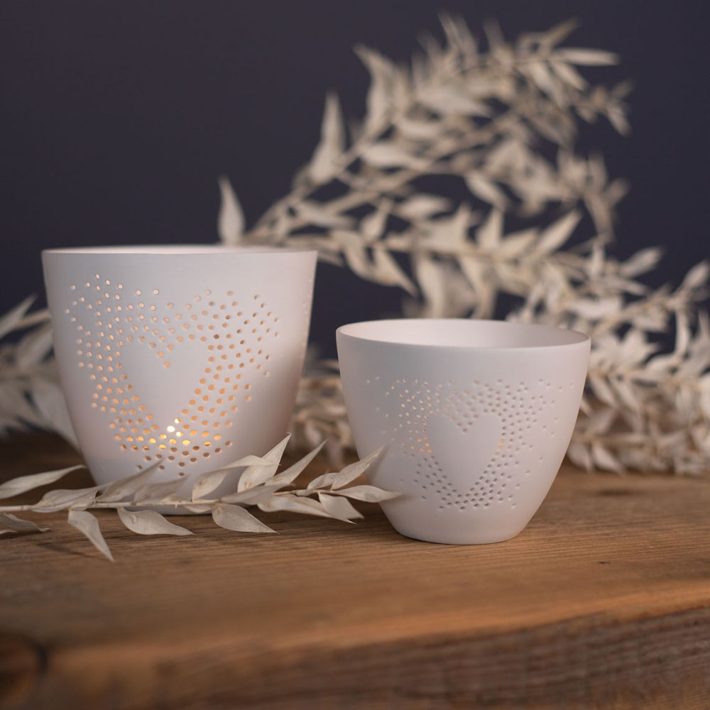 Räder Poetry Light Heart Porcelain Tealight Holder – Small – image 3