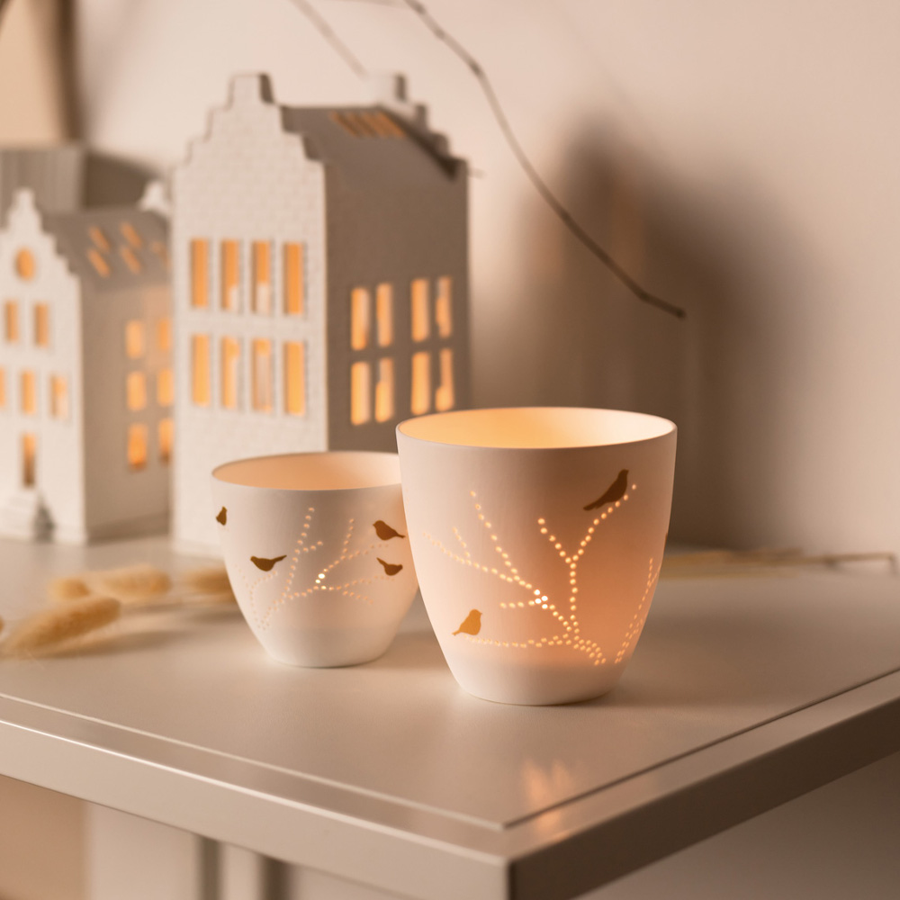Räder Poetry Light Porcelain Tealight Holder – Birds, Small – image 3