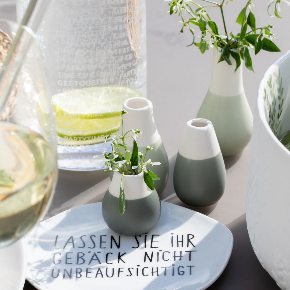 Räder Mini Porcelain Vases, Set of 4 – Soft Green (4.5–8cm) – image 2