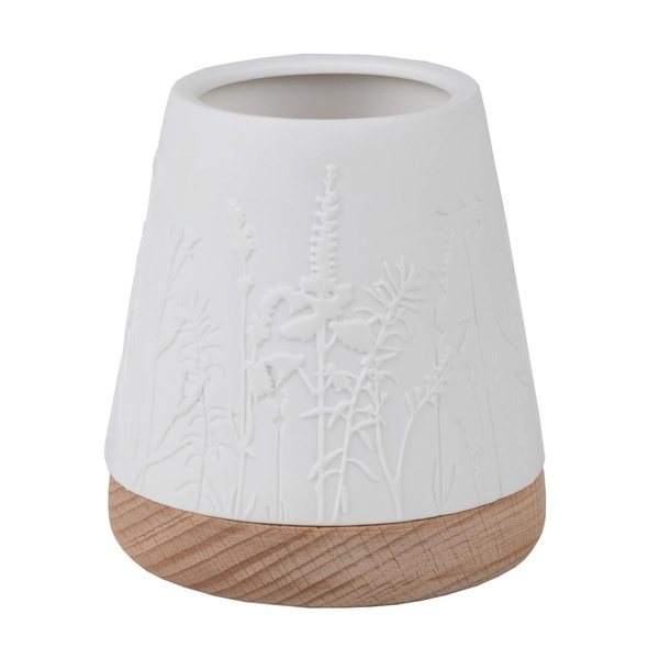 Räder Wind Light Meadow Porcelain Tealight Holder on Wooden Base