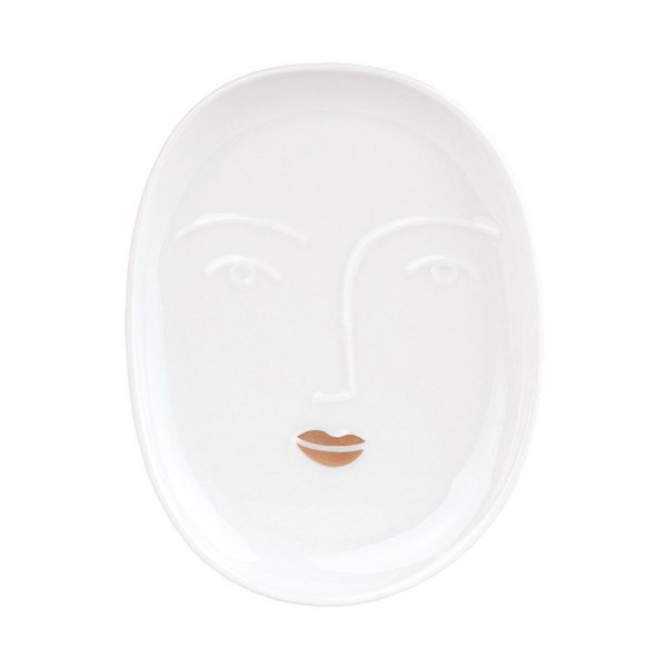 Räder Wonderland Face Porcelain Trinket Dish with Gold Detail