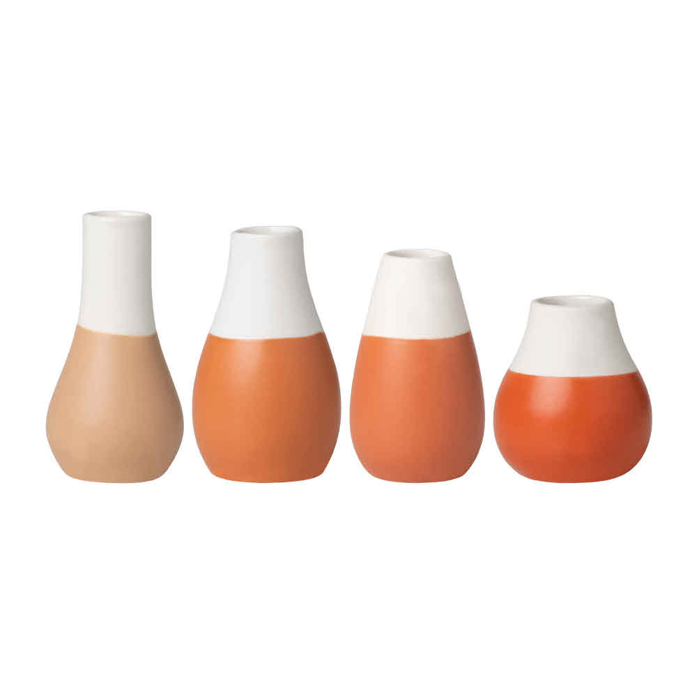 Räder Mini Porcelain Vases, Set of 4 – Earth Tones (4.5–8cm) – image 2