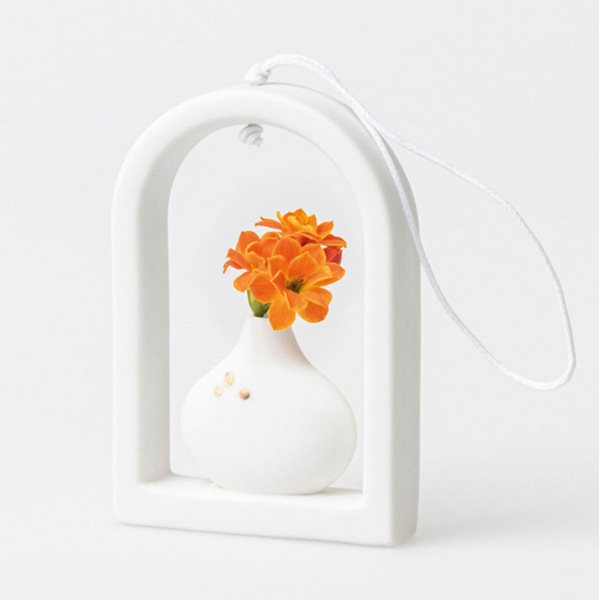 Räder Mini Porcelain Wall Vase with Gold Dots