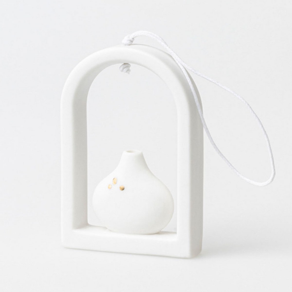 Räder Mini Porcelain Wall Vase with Gold Dots – image 2