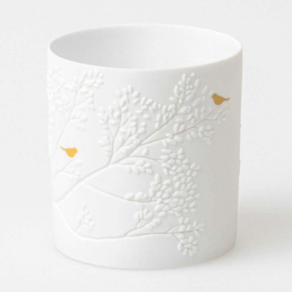 Räder Golden Bird Porcelain Tealight Holder – image 2